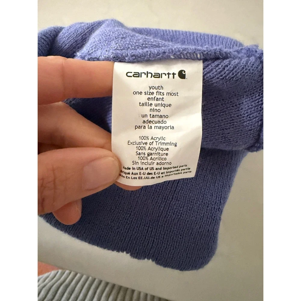Carhartt Youth Acrylic Watch Hat Beanie Periwinkle Blue CB8905 L186 OSFM
